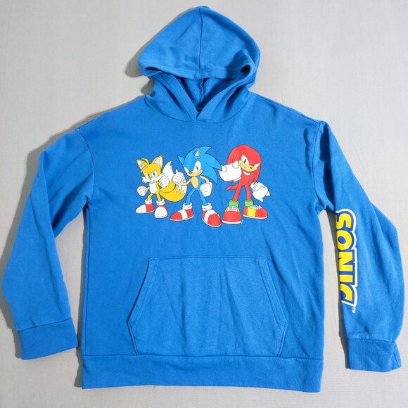 Old Navy Sonic the Hedgehog hoodie boys size XXL (18) blue with graphic design - Picture 1 of 11